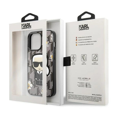 Karl Lagerfeld Flower Ikonik Karl case for iPhone 13 Pro / iPhone 13 - gray_7