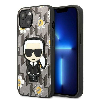 Karl Lagerfeld Flower Ikonik Karl case for iPhone 13 mini - gray_0