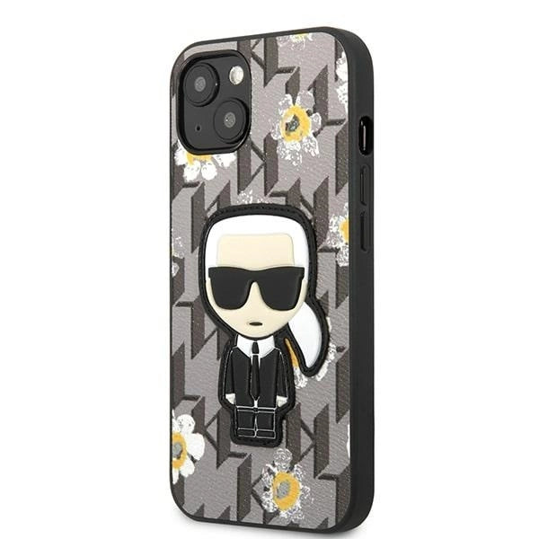 Karl Lagerfeld Flower Ikonik Karl case for iPhone 13 mini - gray_1