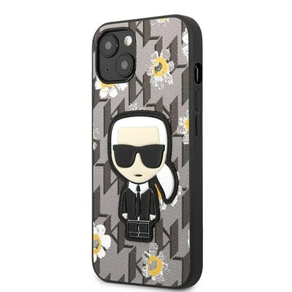 Karl Lagerfeld Flower Ikonik Karl case for iPhone 13 mini - gray_1