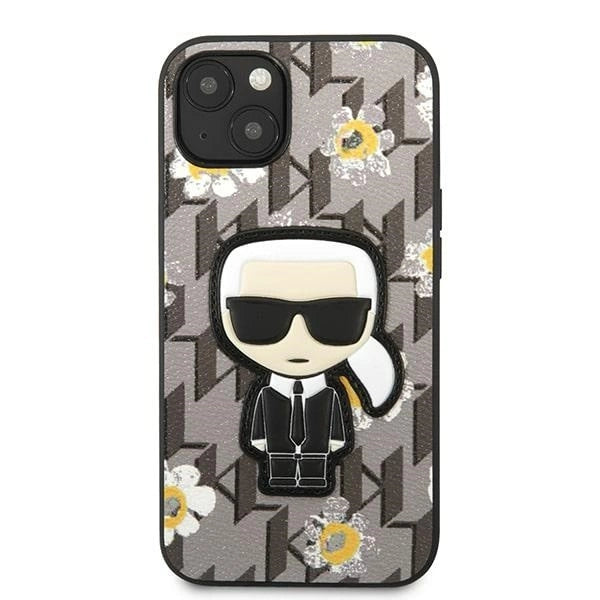 Karl Lagerfeld Flower Ikonik Karl case for iPhone 13 mini - gray_2