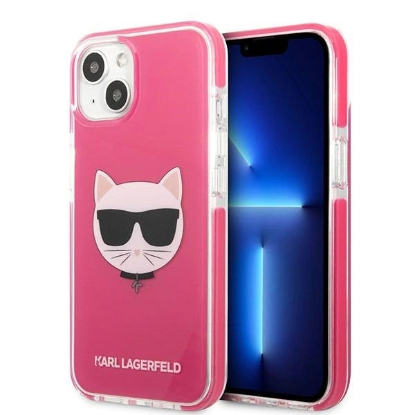Etui Karl Lagerfeld Choupette Head na iPhone 13 mini - fuksjowy_0