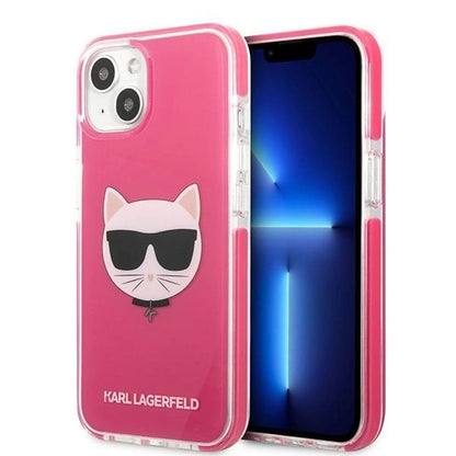 Etui Karl Lagerfeld Choupette Head na iPhone 13 mini - fuksjowy_0