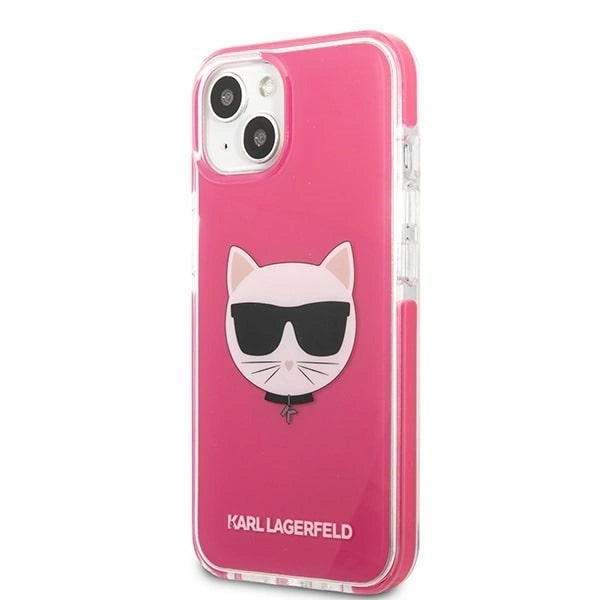 Etui Karl Lagerfeld Choupette Head na iPhone 13 mini - fuksjowy_1