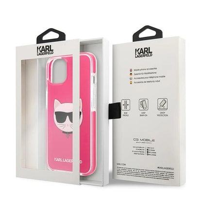 Etui Karl Lagerfeld Choupette Head na iPhone 13 mini - fuksjowy_7