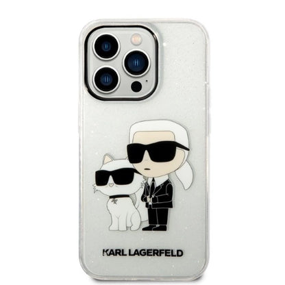 Karl Lagerfeld Glitter Karl&amp;Choupette case for iPhone 14 Pro - transparent_2