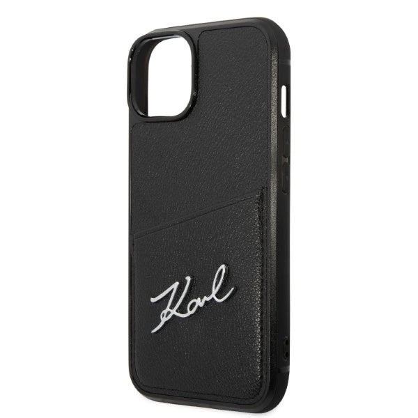 Karl Lagerfeld Signature Logo Cardslot case for iPhone 14 Plus - black_5