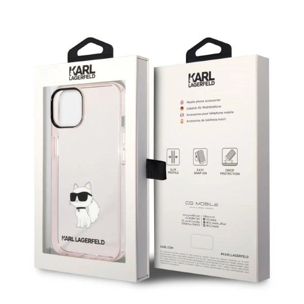 Karl Lagerfeld KLHCP14MHNCHTCP iPhone 14 Plus 6.7" pink/pink hardcase Ikonik Choupette_7