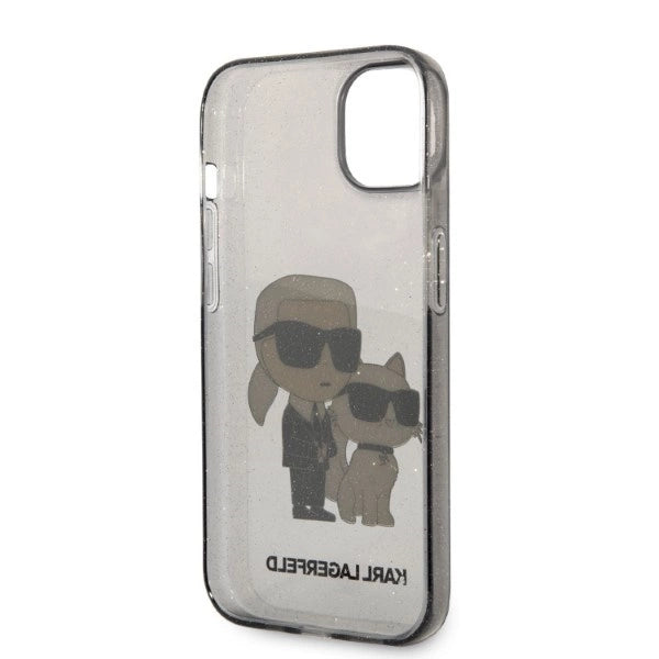 Karl Lagerfeld Glitter Karl&amp;Choupette case for iPhone 14 Plus - black_6