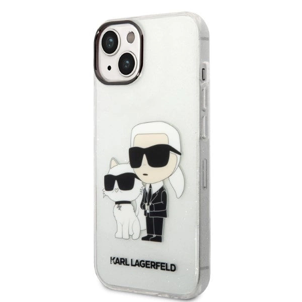 Karl Lagerfeld Glitter Karl&amp;Choupette case for iPhone 14 Plus - transparent_1