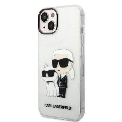 Karl Lagerfeld Glitter Karl&amp;Choupette case for iPhone 14 Plus - transparent_1