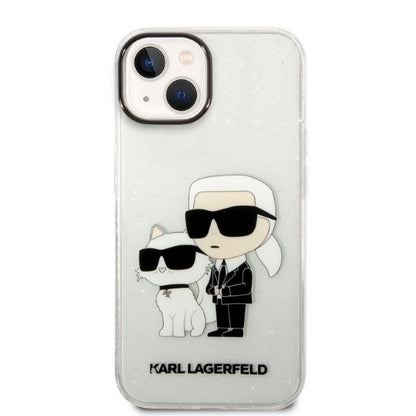 Karl Lagerfeld Glitter Karl&amp;Choupette case for iPhone 14 Plus - transparent_2