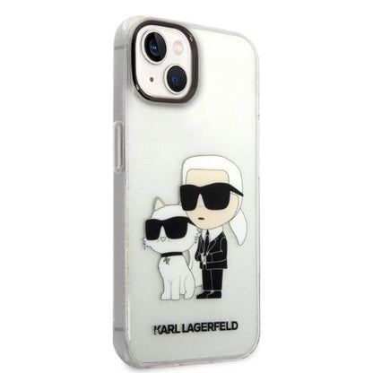Karl Lagerfeld Glitter Karl&amp;Choupette case for iPhone 14 Plus - transparent_3