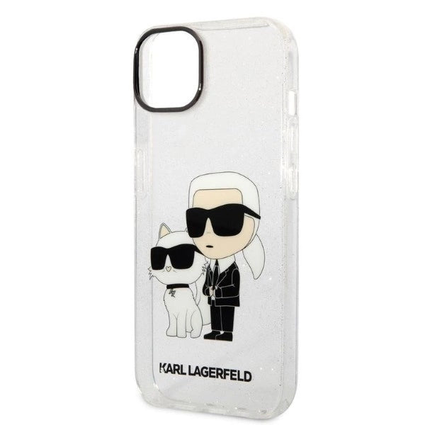 Karl Lagerfeld Glitter Karl&amp;Choupette case for iPhone 14 Plus - transparent_5
