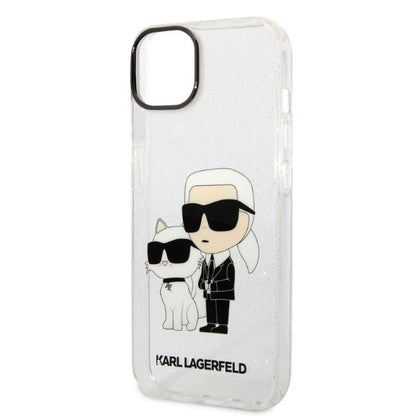 Karl Lagerfeld Glitter Karl&amp;Choupette case for iPhone 14 Plus - transparent_5