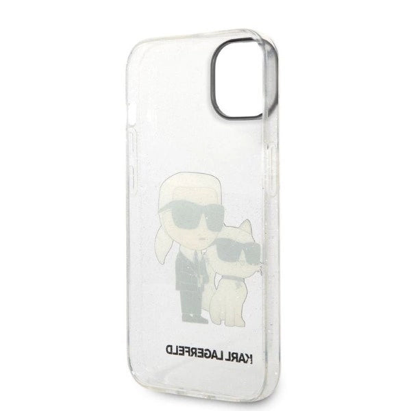Karl Lagerfeld Glitter Karl&amp;Choupette case for iPhone 14 Plus - transparent_6