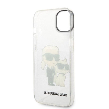Karl Lagerfeld Glitter Karl&amp;Choupette case for iPhone 14 Plus - transparent_6