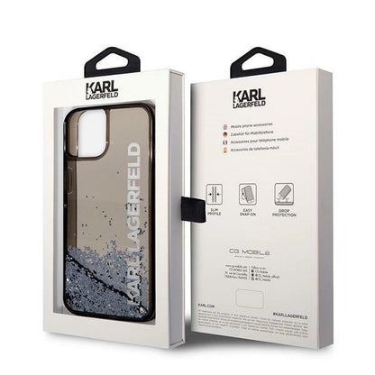 Karl Lagerfeld Liquid Glitter Elong case for iPhone 14 Plus - black_7