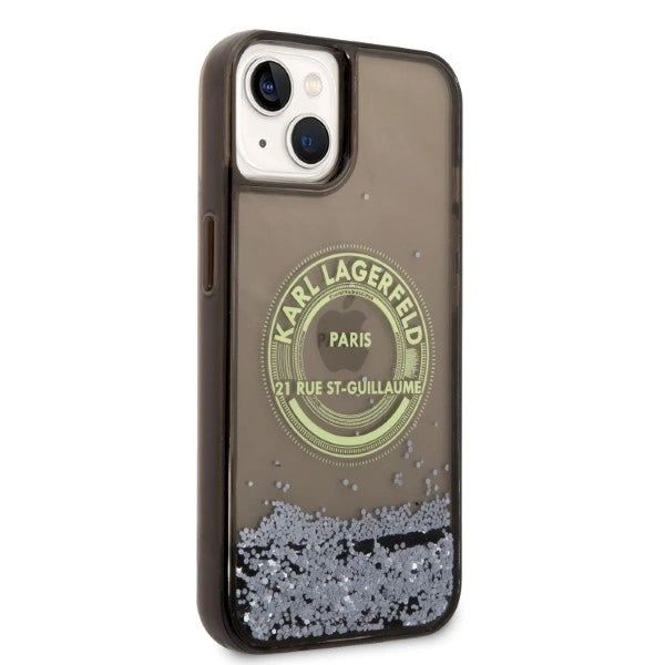 Karl Lagerfeld Liquid Glitter RSG case for iPhone 14 Plus - black_3