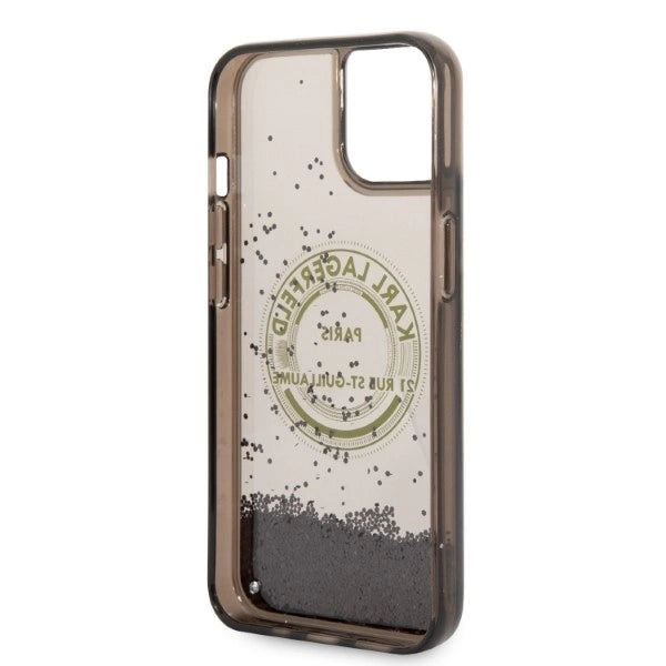 Karl Lagerfeld Liquid Glitter RSG case for iPhone 14 Plus - black_6