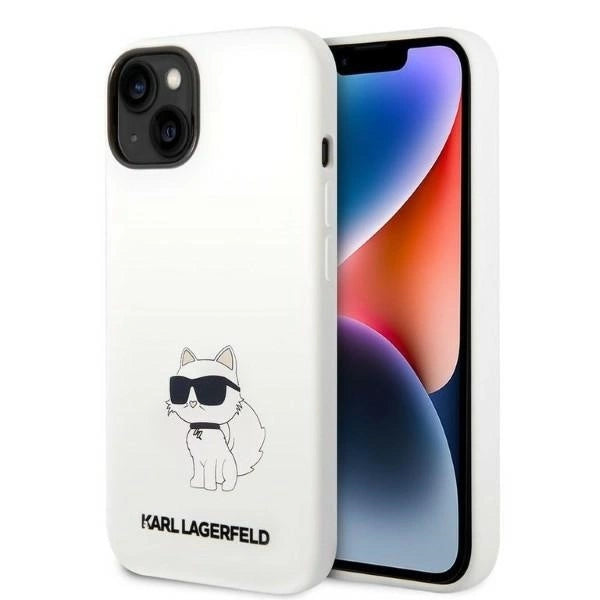 Karl Lagerfeld Silicone Choupette case for iPhone 14 Plus - white_0