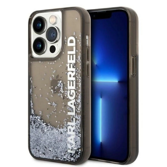 Karl Lagerfeld Liquid Glitter Elong case for iPhone 14 Pro Max - black_0