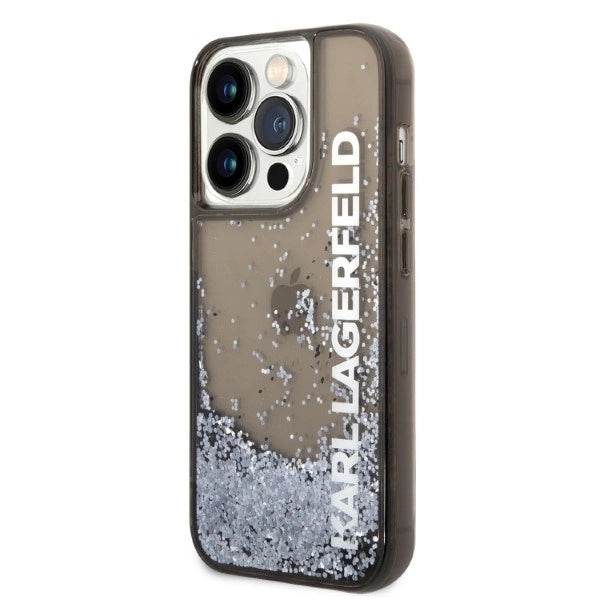 Karl Lagerfeld Liquid Glitter Elong case for iPhone 14 Pro Max - black_1