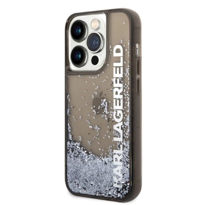 Karl Lagerfeld Liquid Glitter Elong case for iPhone 14 Pro Max - black_1