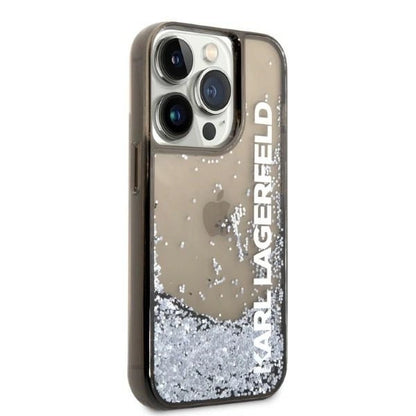 Karl Lagerfeld Liquid Glitter Elong case for iPhone 14 Pro Max - black_3