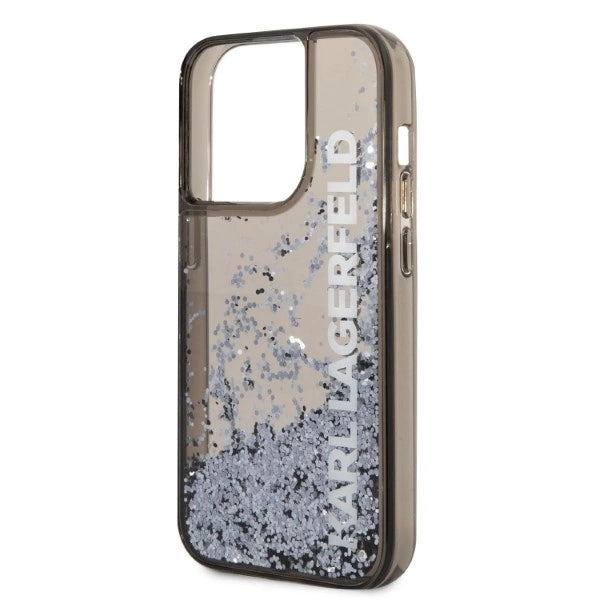Karl Lagerfeld Liquid Glitter Elong case for iPhone 14 Pro Max - black_4