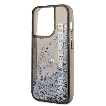 Karl Lagerfeld Liquid Glitter Elong case for iPhone 14 Pro Max - black_4