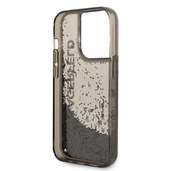 Karl Lagerfeld Liquid Glitter Elong case for iPhone 14 Pro Max - black_6