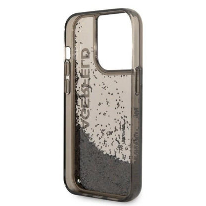 Karl Lagerfeld Liquid Glitter Elong case for iPhone 14 Pro Max - black_6