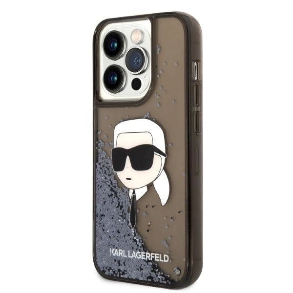 Karl Lagerfeld Glitter Karl's Head case for iPhone 14 Pro Max - black_1