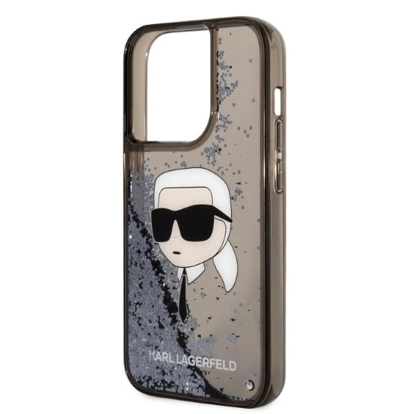 Karl Lagerfeld Glitter Karl's Head case for iPhone 14 Pro Max - black_5