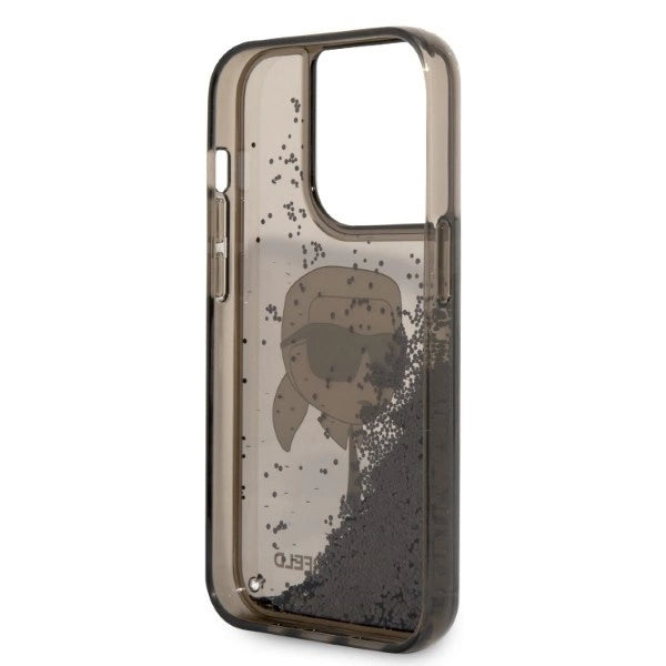 Karl Lagerfeld Glitter Karl's Head case for iPhone 14 Pro Max - black_6