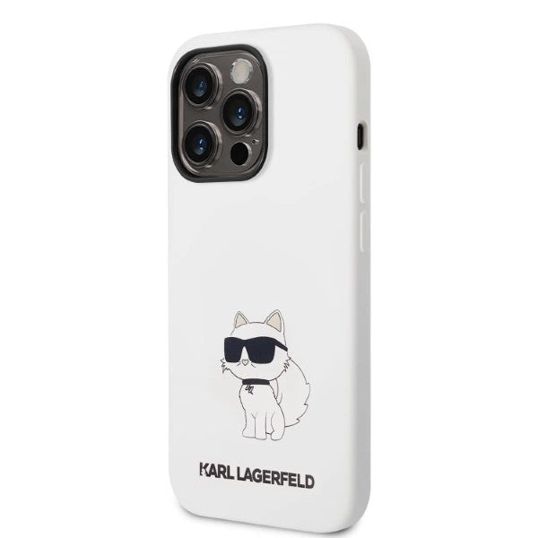 Karl Lagerfeld Silicone Choupette case for iPhone 14 Pro Max - white_1