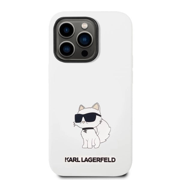 Karl Lagerfeld Silicone Choupette case for iPhone 14 Pro Max - white_2
