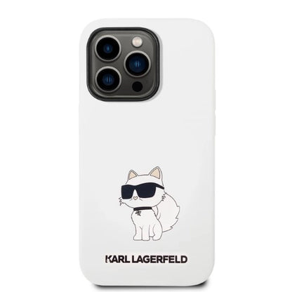 Karl Lagerfeld Silicone Choupette case for iPhone 14 Pro Max - white_2