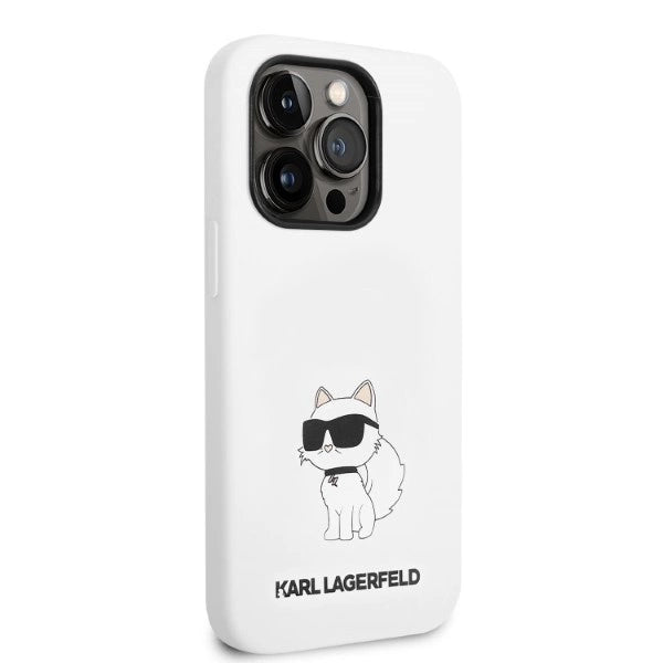 Karl Lagerfeld Silicone Choupette case for iPhone 14 Pro Max - white_3