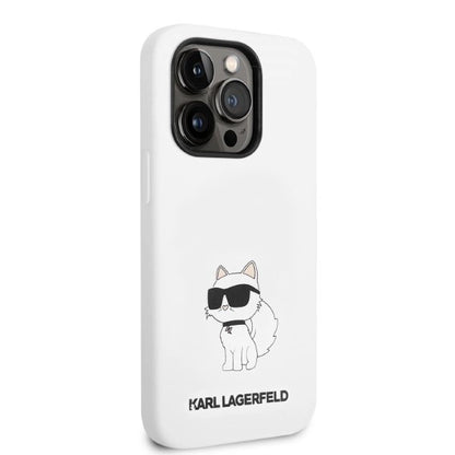 Karl Lagerfeld Silicone Choupette case for iPhone 14 Pro Max - white_3