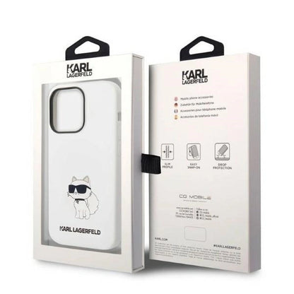 Karl Lagerfeld Silicone Choupette case for iPhone 14 Pro Max - white_7