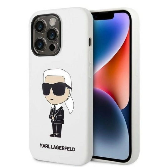 Karl Lagerfeld Silicone Ikonik case for iPhone 14 Pro Max - white_0