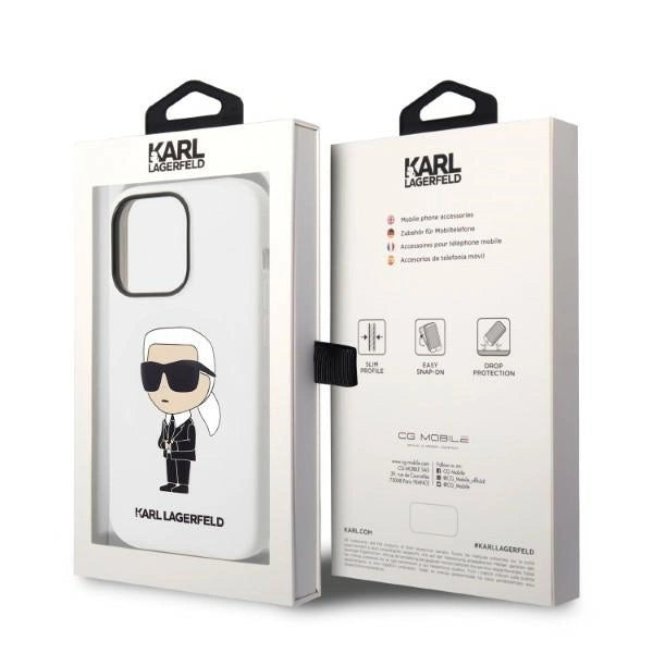 Karl Lagerfeld Silicone Ikonik case for iPhone 14 Pro Max - white_7