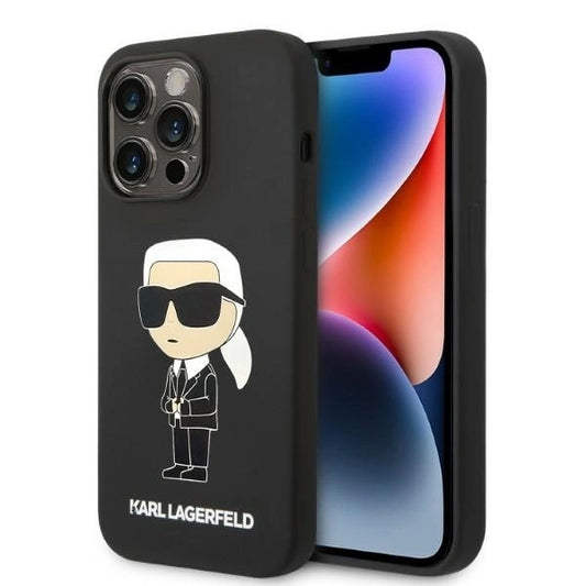 Karl Lagerfeld Silicone Ikonik case for iPhone 14 Pro Max - black_0
