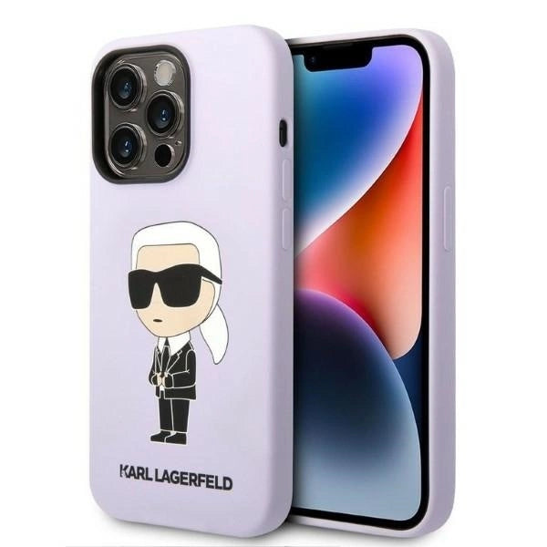 Karl Lagerfeld KLHCP14XSNIKBCU iPhone 14 Pro Max 6.7" hardcase purple/purple Silicone Ikonik_0