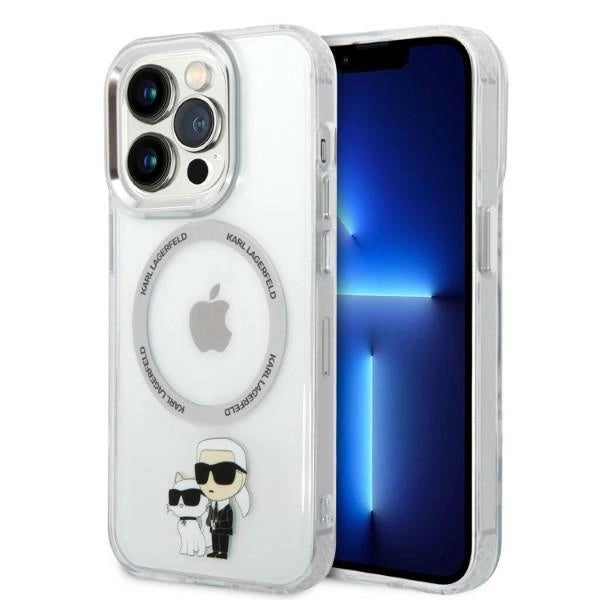 Karl Lagerfeld Iconic Karl&amp;Choupette MagSafe case for iPhone 14 Pro - transparent_0
