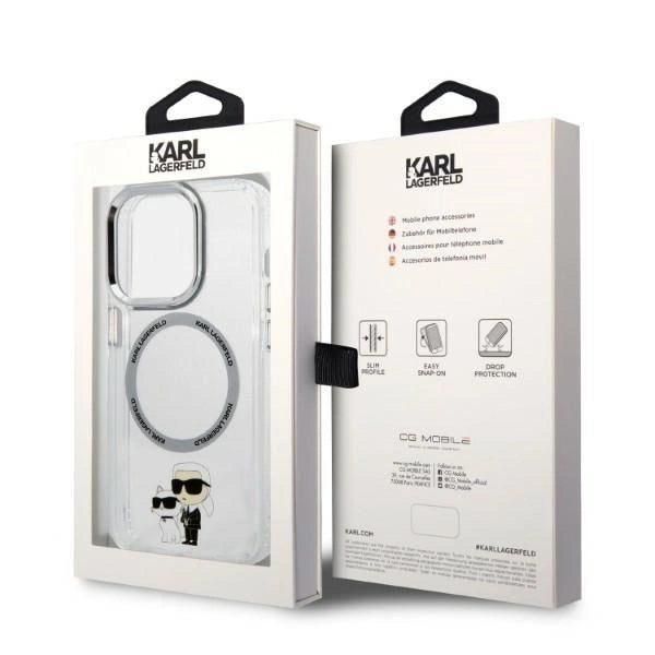 Karl Lagerfeld Iconic Karl&amp;Choupette MagSafe case for iPhone 14 Pro - transparent_7