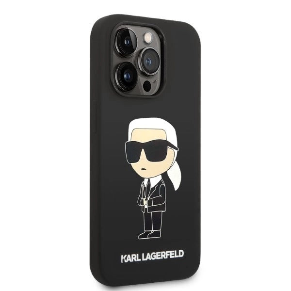 Karl Lagerfeld Silicone Ikonik MagSafe case for iPhone 14 Pro - black_3