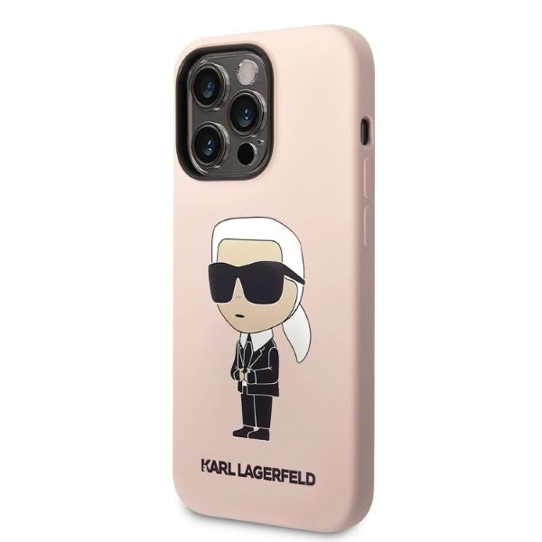 Karl Lagerfeld Silicone Ikonik MagSafe case for iPhone 14 Pro - pink_1